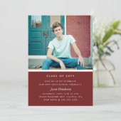 Abschluss für Farbblöcke laden Einladung (Stehend Vorderseite)