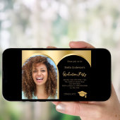 Abschluss für Foto-Bogenschiessen aus Schwarzgold  Einladung