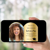 Abschluss für Foto-Bogenschiessen aus Schwarzgold  Einladung