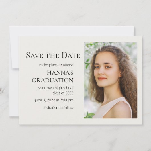 Abschluss für Foto mit weißem, bearbeitbarem Farbt (Vorderseite)