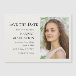 Abschluss für Foto mit weißem, bearbeitbarem Farbt Magnetkarte