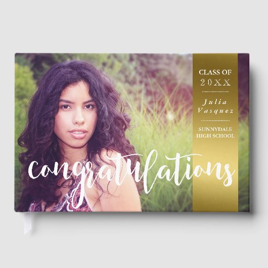 Abschluss für Foto und Diamanten Gästebuch (Vorderseite)