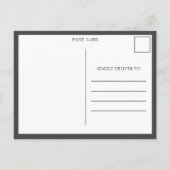 Abschluss für Fotomaterial Minimal dunkelgrau Postkarte (Rückseite)