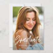 Abschluss für geometrisches blaues Foto Ankündigung (Vorderseite)