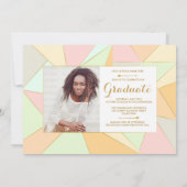 Abschluss für geometrisches Foto Einladung (Rückseite)