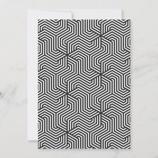 Abschluss für geometrisches Foto, schwarz und weiß Ankündigung (Rückseite)