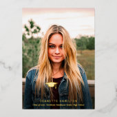 Abschluss für gerundete Skripte vor/zurück des Fot Folieneinladung (Vorderseite)