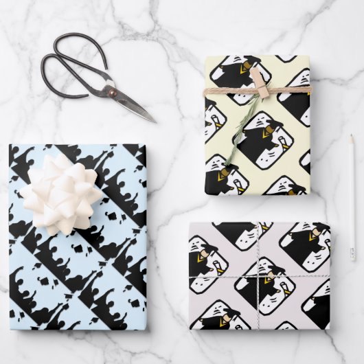 Abschluss für geschlossen Studierende Geschenkpapier Set (Vorderseite)