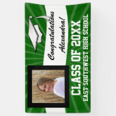 Abschluss für grünes Weißes Foto Banner (Vertikal)