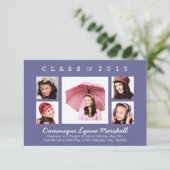 Abschluss für jedes Color Multi-Foto Einladung (Stehend Vorderseite)