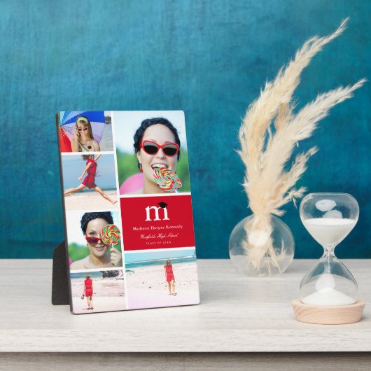 Abschluss für klassische Monogramm-Farbblock 6 Fot Fotoplatte (Seite)