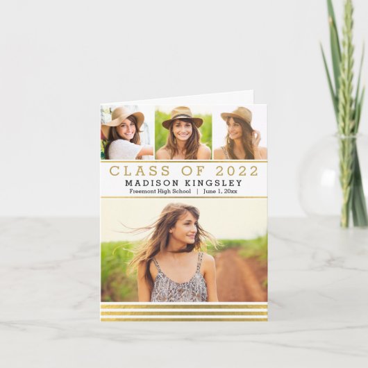 Abschluss für klassische Streifen Danke Karte (Vorderseite)