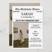 Abschluss für klassische Zeitungsstil-Titelseiten Einladung (Vorne/Hinten)