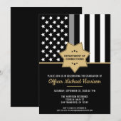 Abschluss für Korrekturhilfe dünne Silberlinie Einladung (Vorne/Hinten)