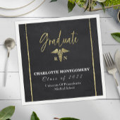 Abschluss für Krankenpflege Caduceus Serviette