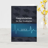 Abschluss für Krankenpflege oder Medizin oder Ärzt Karte (Gelbe Blume)