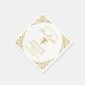 Abschluss für Krankenpfleger Elegante Gold White Serviette (Ecke)