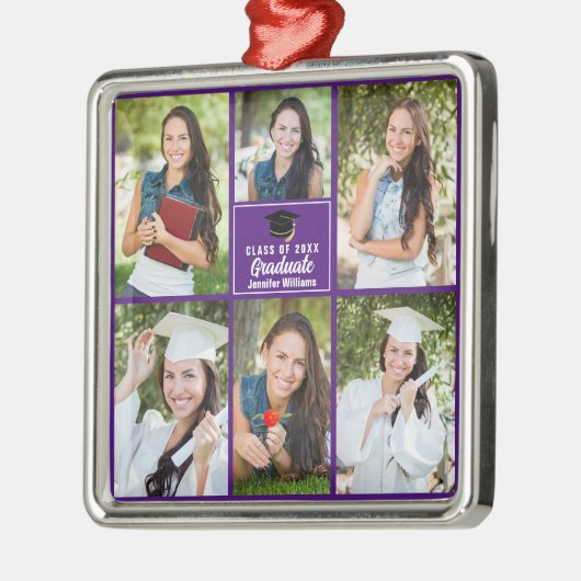 Abschluss für lila Bildbearbeitungssoftware Ornament Aus Metall (Links)