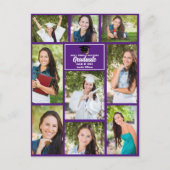 Abschluss für lila Bildbearbeitungssoftware Postkarte (Vorderseite)