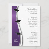 Abschluss für Lila und Black Music Einladung (Rückseite)