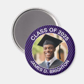 Abschluss für lila und schwarze Fotos Magnet (Vorderseite/Rückseite)