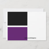 Abschluss für Lila und schwarzes Foto Einladung (Rückseite)