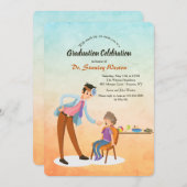 Abschluss für männliche Pädiatrie Einladung (Vorne/Hinten)