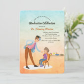 Abschluss für männliche Pädiatrie Einladung (Stehend Vorderseite)