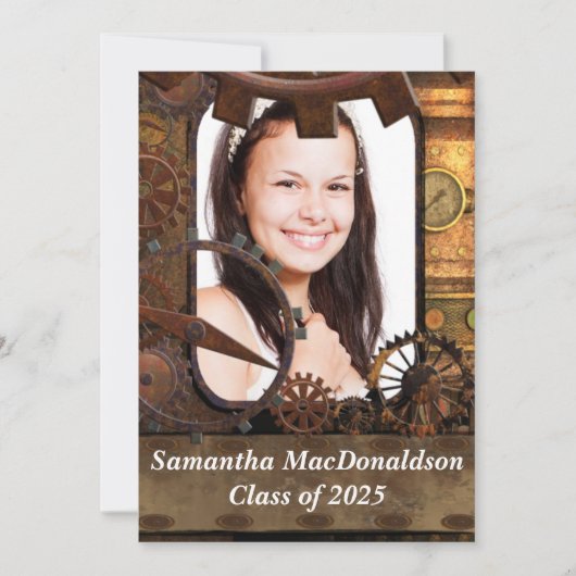 Abschluss für maschinelle Foto Einladung (Vorderseite)