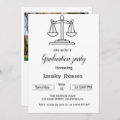 Abschluss für Minimalistisches Script Foto Ankündigung (Vorne/Hinten)