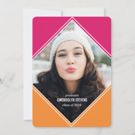 Abschluss für moderne geometrische Farbblöcke Einladung