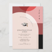 Abschluss für moderne geometrische Fotos Einladung (Vorderseite)