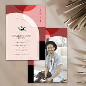 Abschluss für moderne geometrische Fotos Einladung