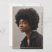 Abschluss für moderne Goldgrenzen Einladung (Vorderseite)