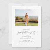 Abschluss für moderne Herztypografie Einladung (Rückseite)