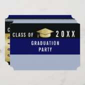 Abschluss für modernes Grafikdesign , Abitur Party Einladung (Vorne/Hinten)