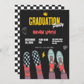 Abschluss für Modeszene-Sneakers Einladung (Vorne/Hinten)