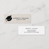 Abschluss für natürliche Leinen Grad Mini Visitenkarte (Vorne/Hinten)