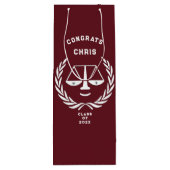 Abschluss für personalisierte Jura Geschenktüte Für Weinflaschen (Rückseite)