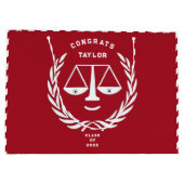 Abschluss für personalisierte Jura Große Geschenktüte (Rückseite)