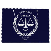 Abschluss für personalisierte Jura Große Geschenktüte (Rückseite)