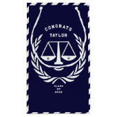 Abschluss für personalisierte Jura Kleine Geschenktüte (Rückseite)