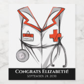 Abschluss für personalisierte Krankenpflege oder A Weinetikett (Einzelnes Label)