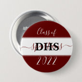 Abschluss für personalisierte Schulfarbblöcke Button (Vorne & Hinten)
