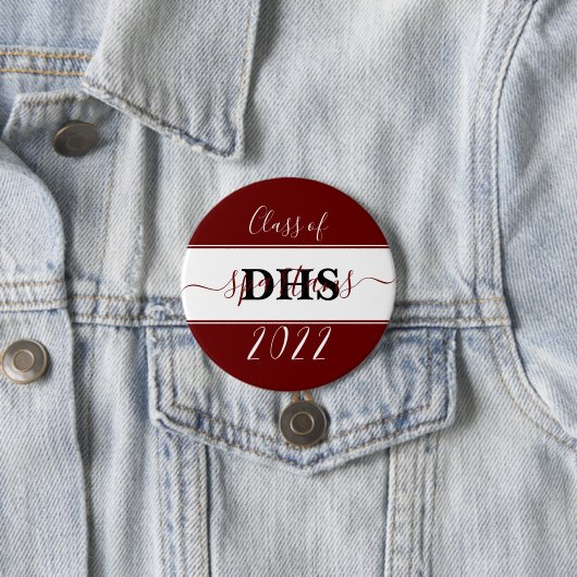 Abschluss für personalisierte Schulfarbblöcke Button (Beispiel)