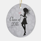 Abschluss für personalisierte Silhouette Keramik Ornament (Links)