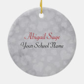 Abschluss für personalisierte Silhouette Keramik Ornament (Hinten)