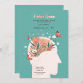 Abschluss für Psychologie Einladung (Vorne/Hinten)