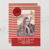 Abschluss für Rot und Gold Streifen Ankündigung (Vorne/Hinten)