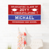 Abschluss für Rote und Blaue Schulfarben Banner (Insitu)